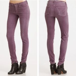 Citizens Of Humanity Purple Corduroy Avedon Low Rise Skinny Leg Jeans Size 31